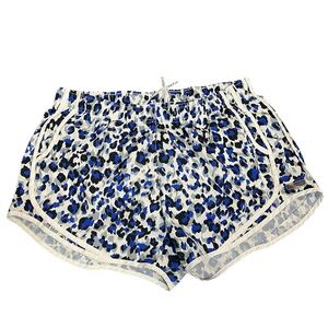 NWOT Calvin Klein Running Shorts Jaguar Bold Blue Pattern Women XL